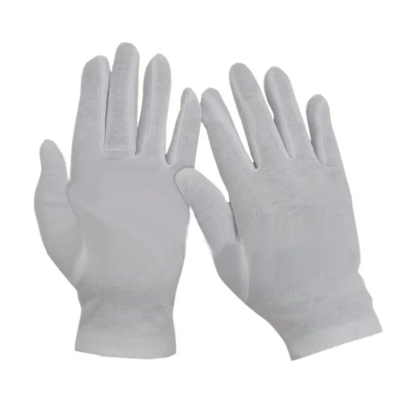 Gants blancs élastiques 20cm 100% polyester