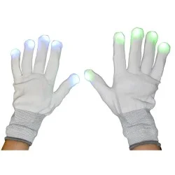 Gants blancs à LED rythme variable